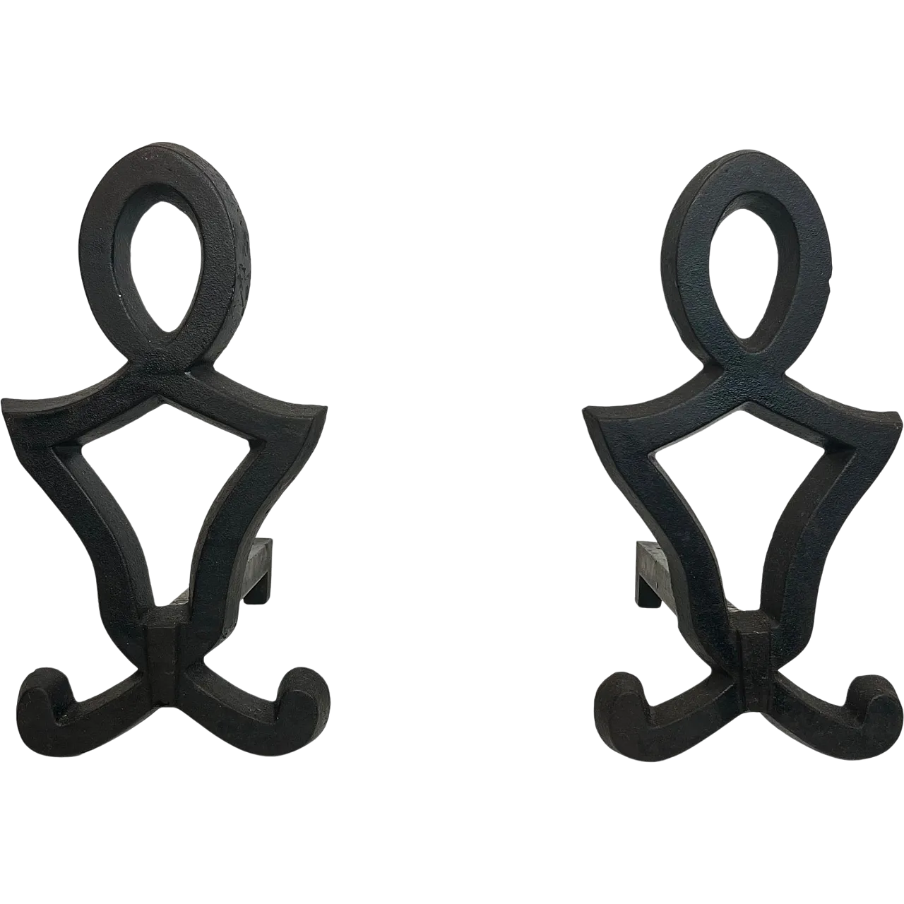 Pair of cast iron and wrought iron hallways by Raymond Subes, 1950s 18