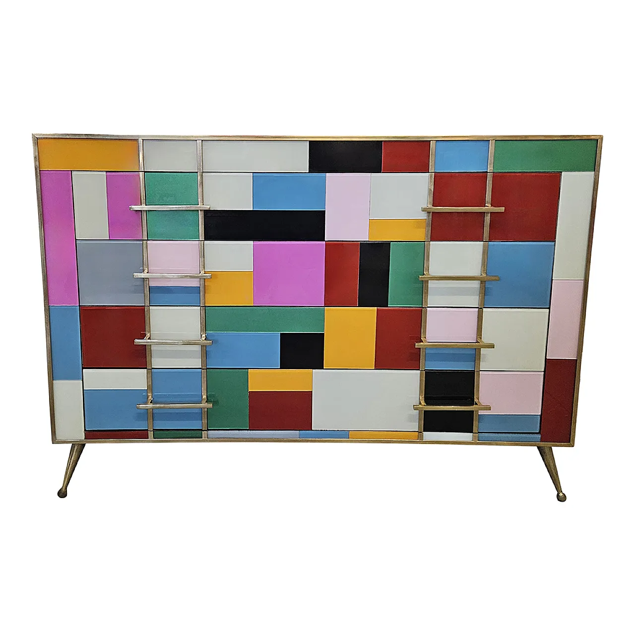 Comò 4 cassetti in vetro colorato 2