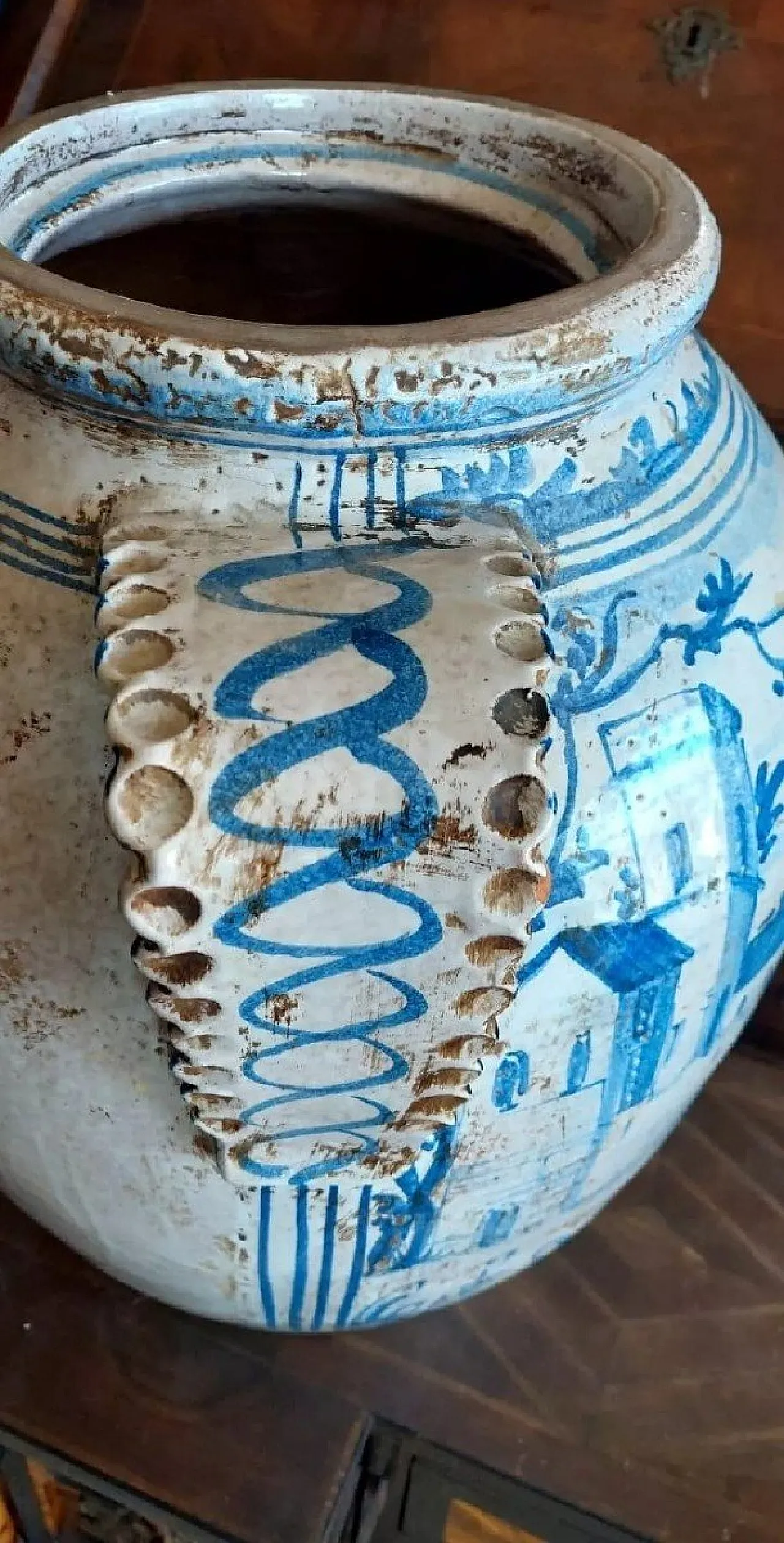 Vaso in maiolica napoletana, '800 7