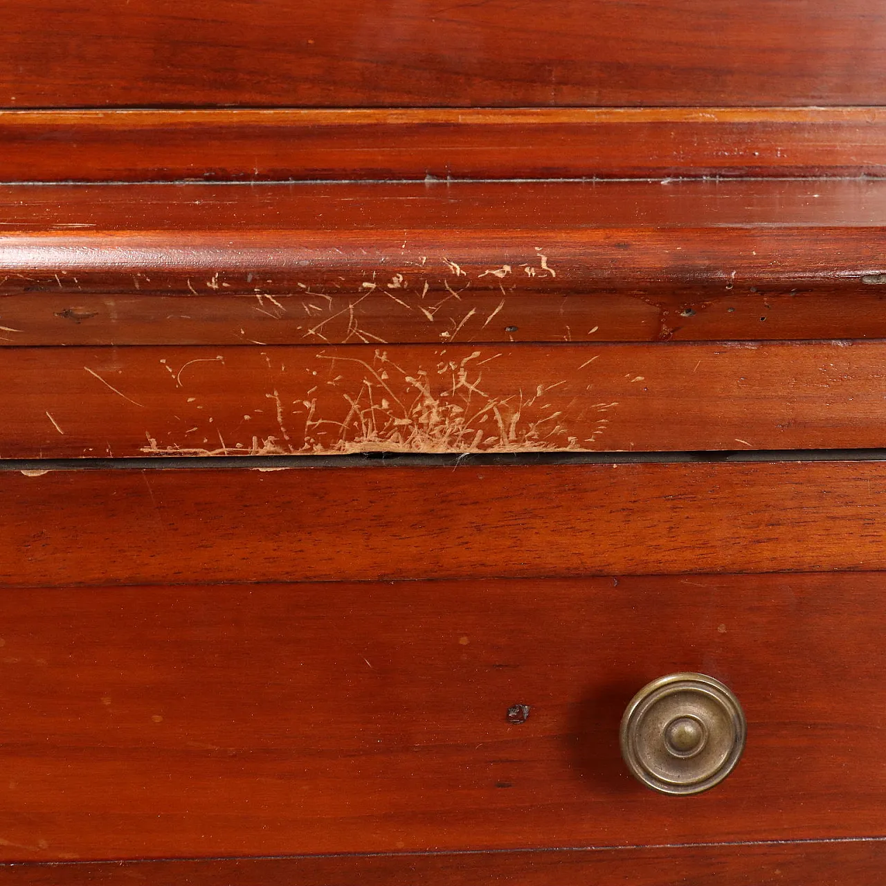 Cherrywood bookcase with drawers and glass doors 7