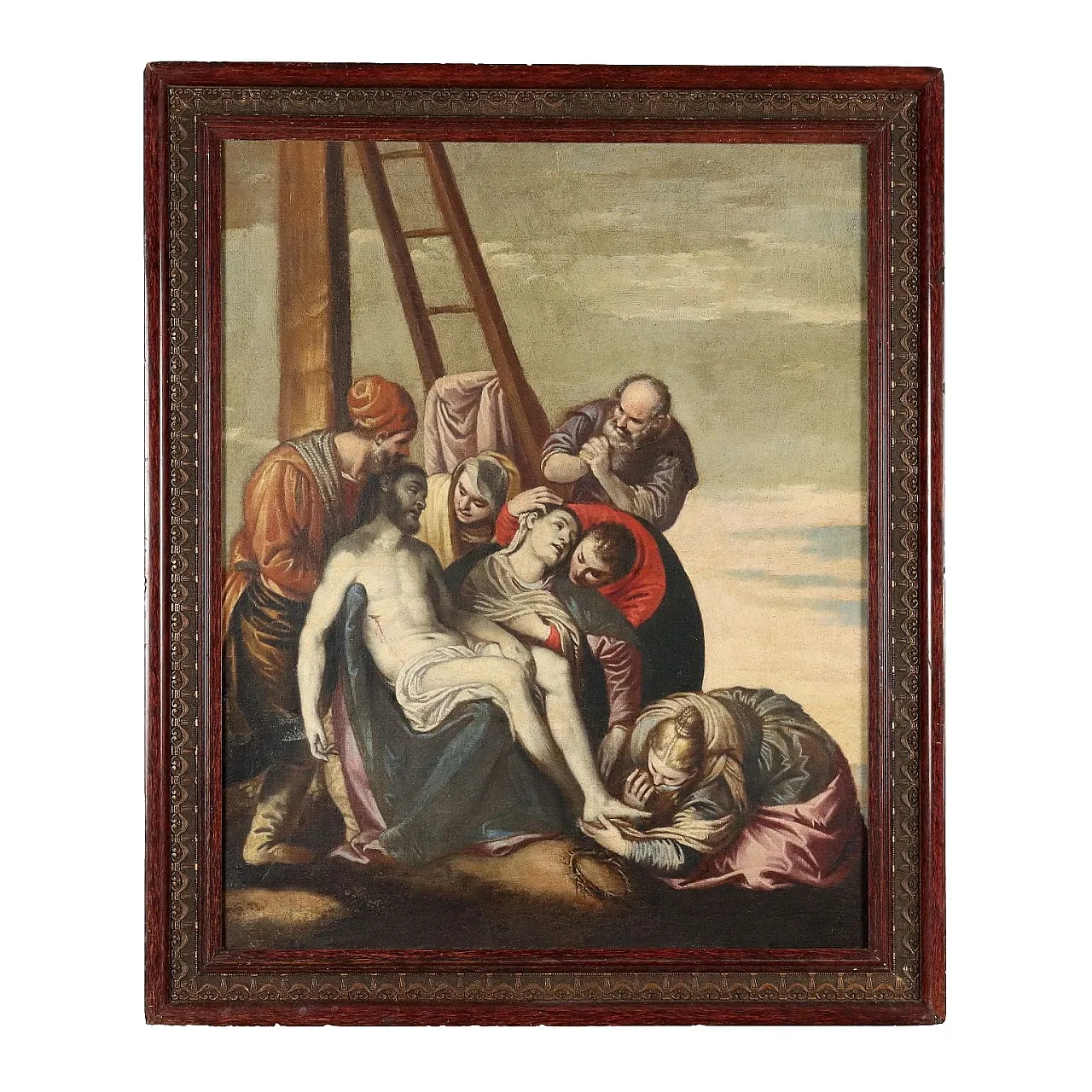 The deposition of christ, oil on canvas, 17th century 1