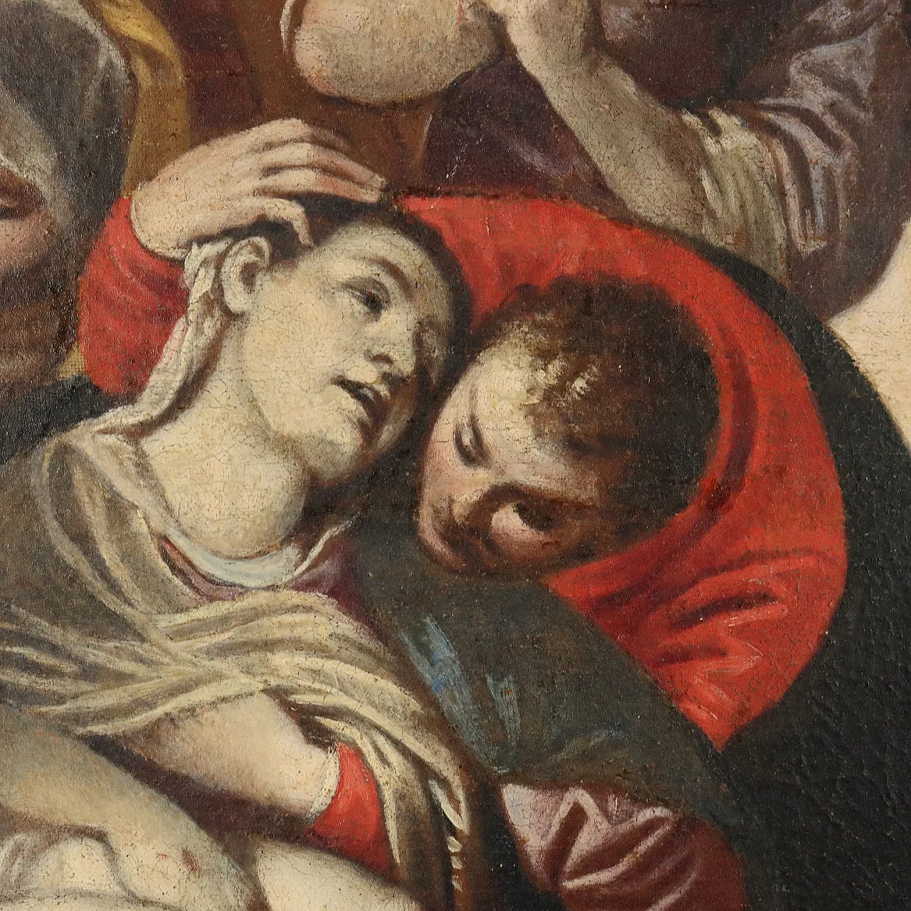 The deposition of christ, oil on canvas, 17th century 5