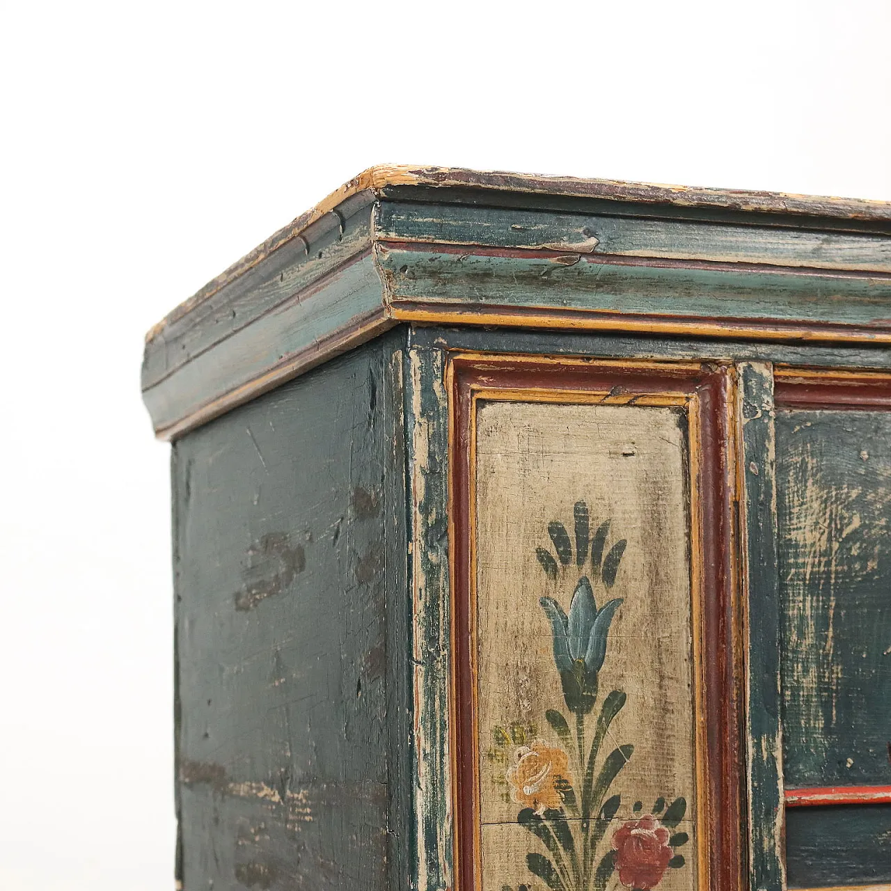 Cassapanca dipinta in legno, '900 5