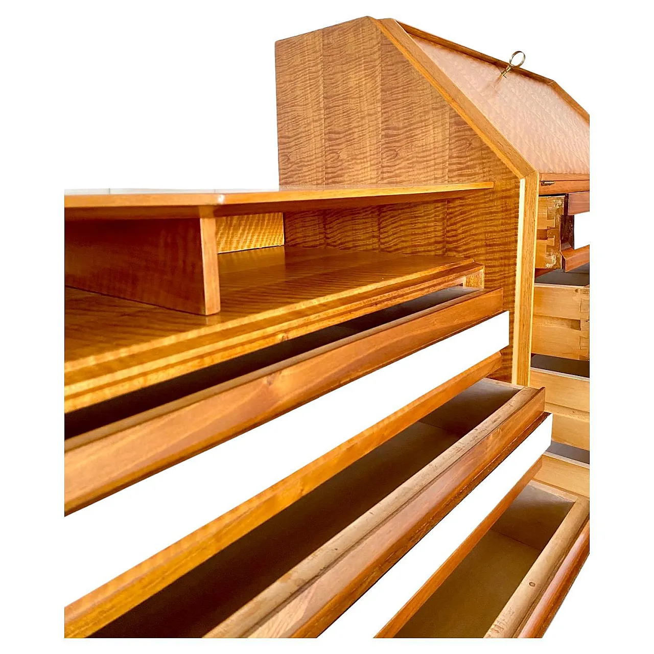 Credenza con cassetti in noce e formica di Permanente Cantu, anni '60 11