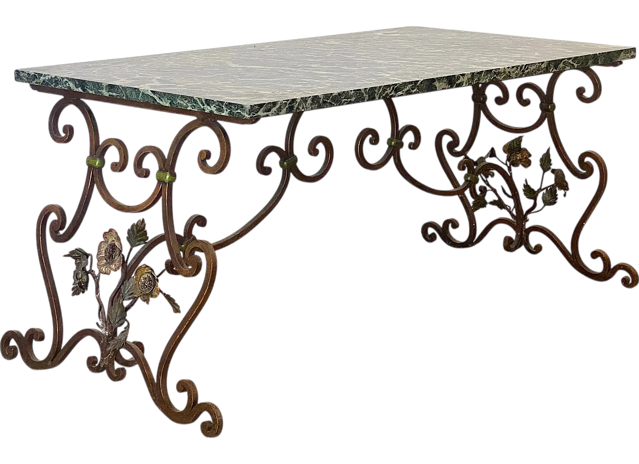 Wrought iron table in Louis XV style 60s 15