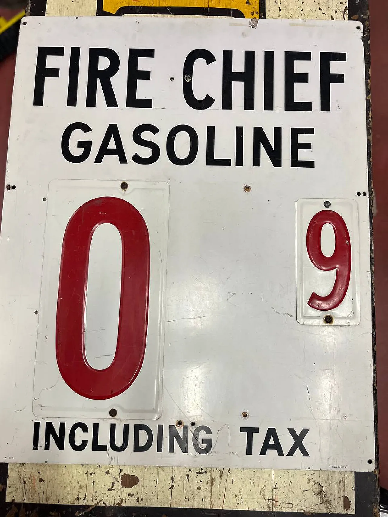 Insegna in latta Texaco Fire Chief Gasoline, '900 1
