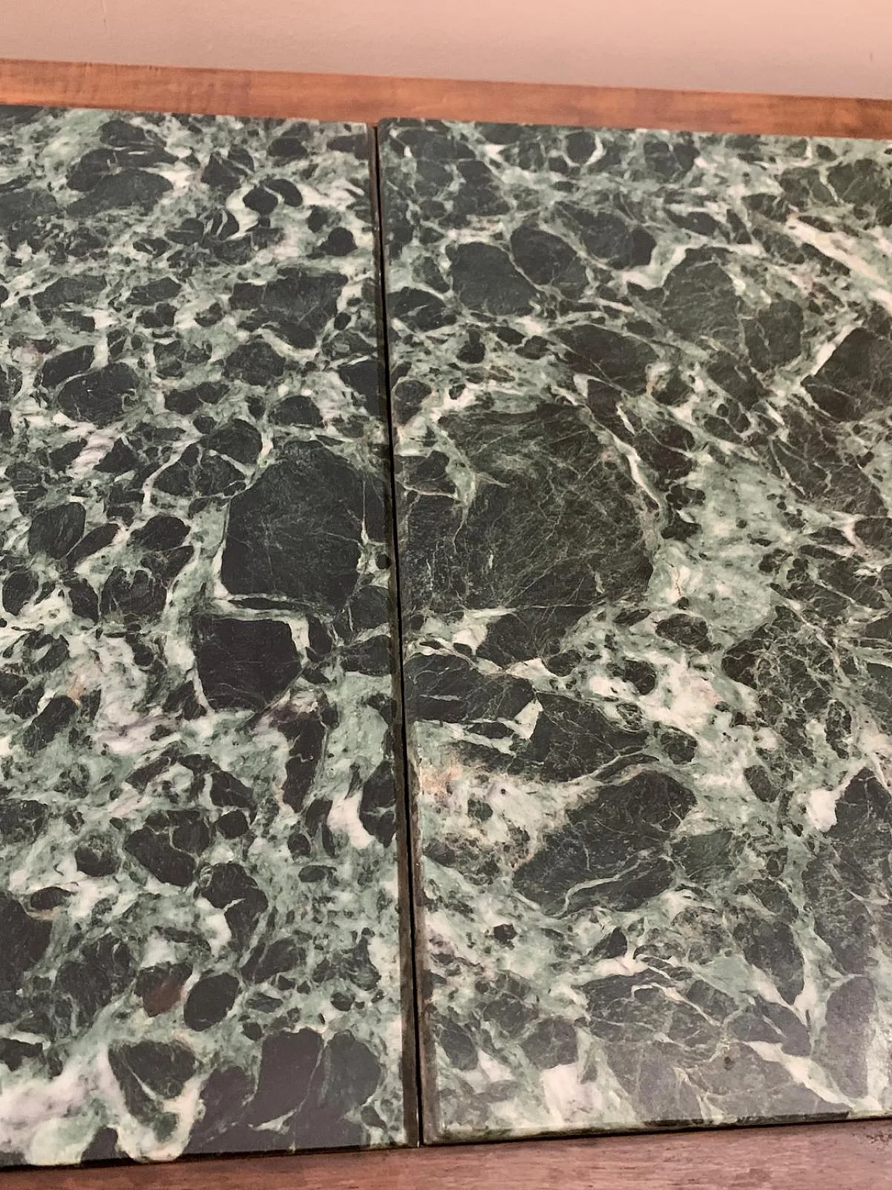 Sideboard in walnut with marble top & crystal handles, 1940s 8