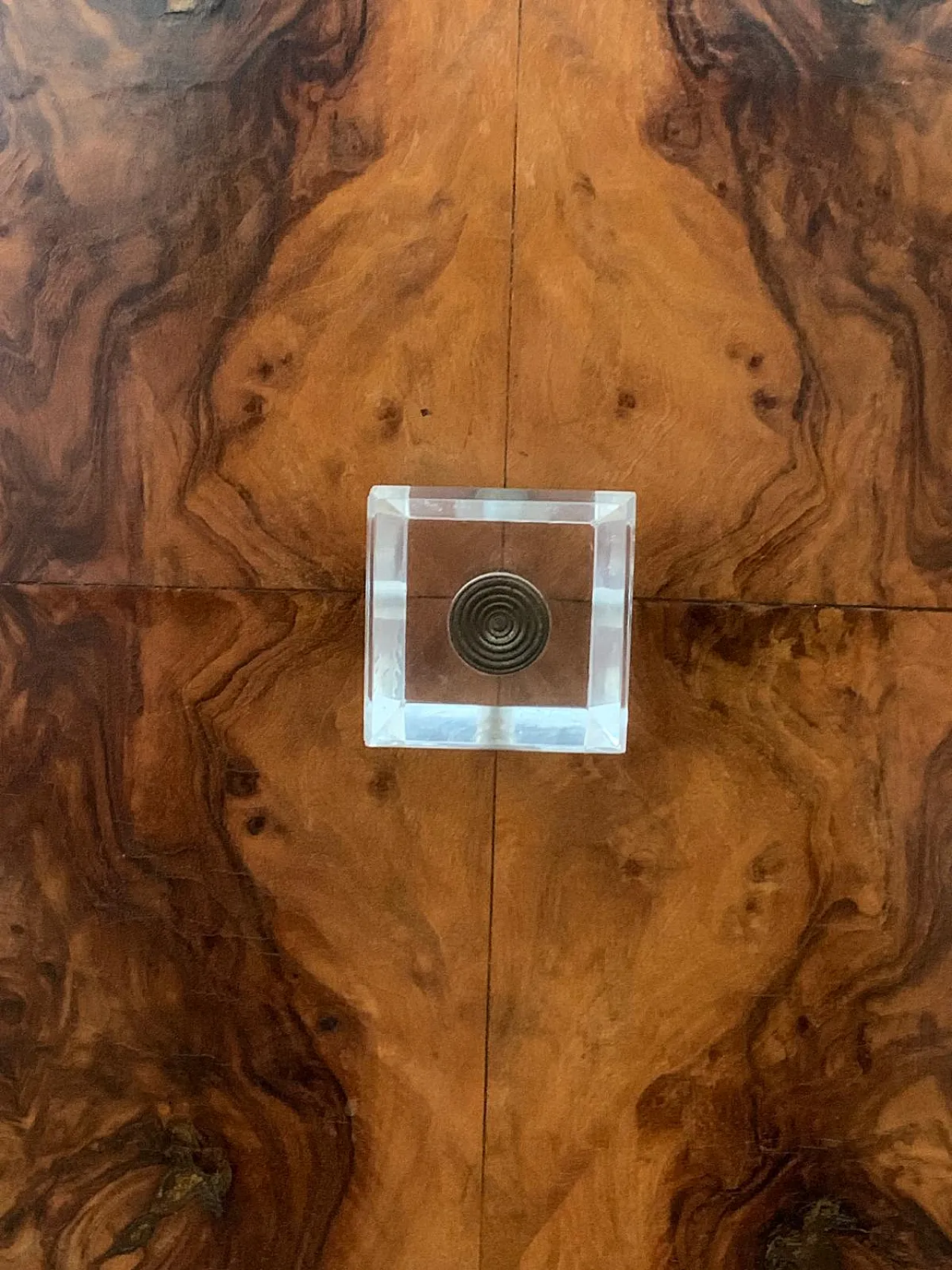 Sideboard in walnut with marble top & crystal handles, 1940s 15