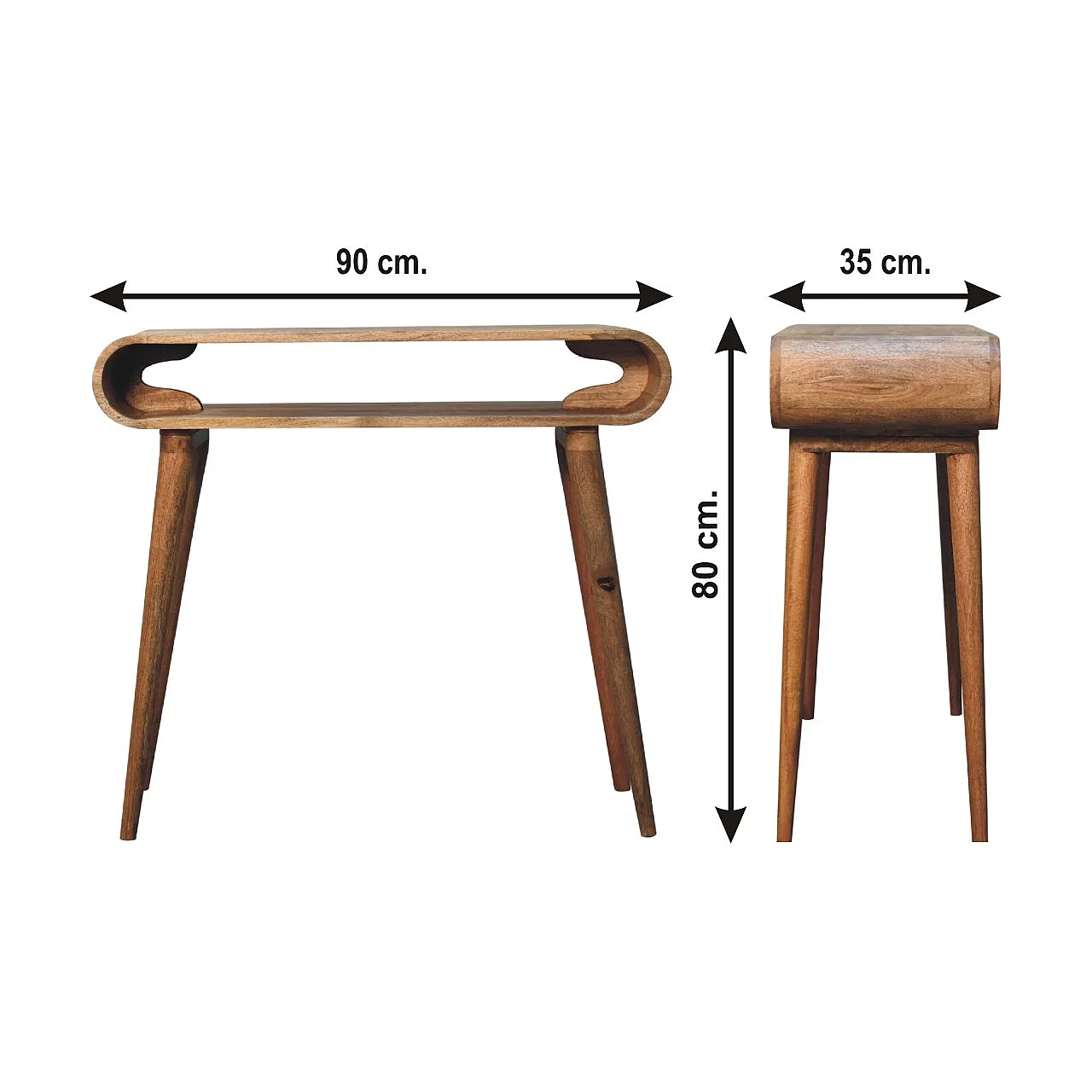 Console tavolo Amaya Nordic in legno massiccio, 2000 9