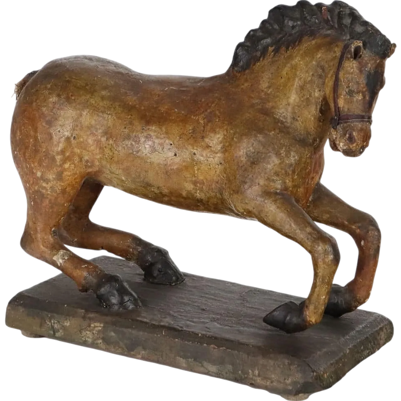 Cavallo in cartapesta laccato, '800 9