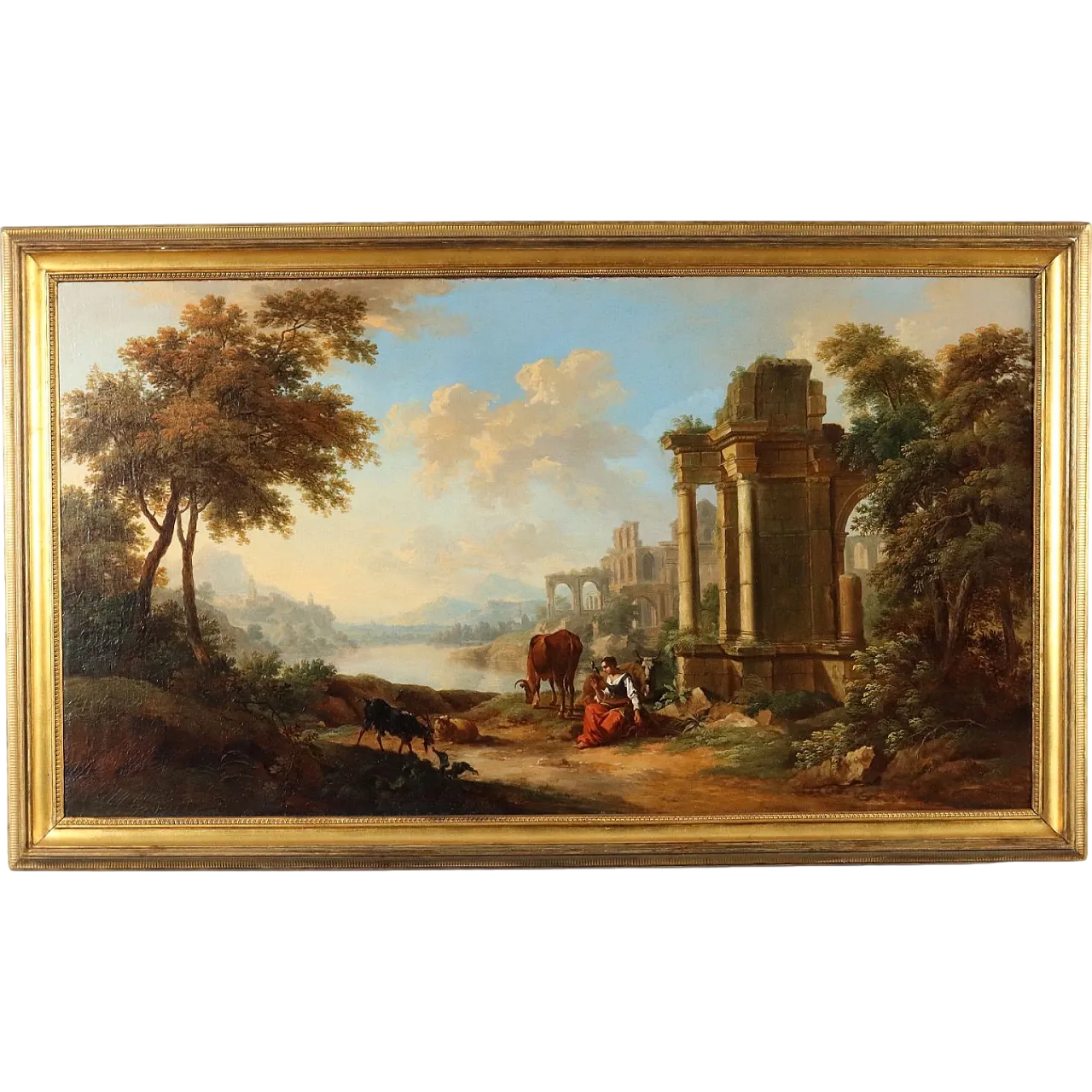 Landscape by Christian Georg Schütz I, oil on canvas, 18th century 11
