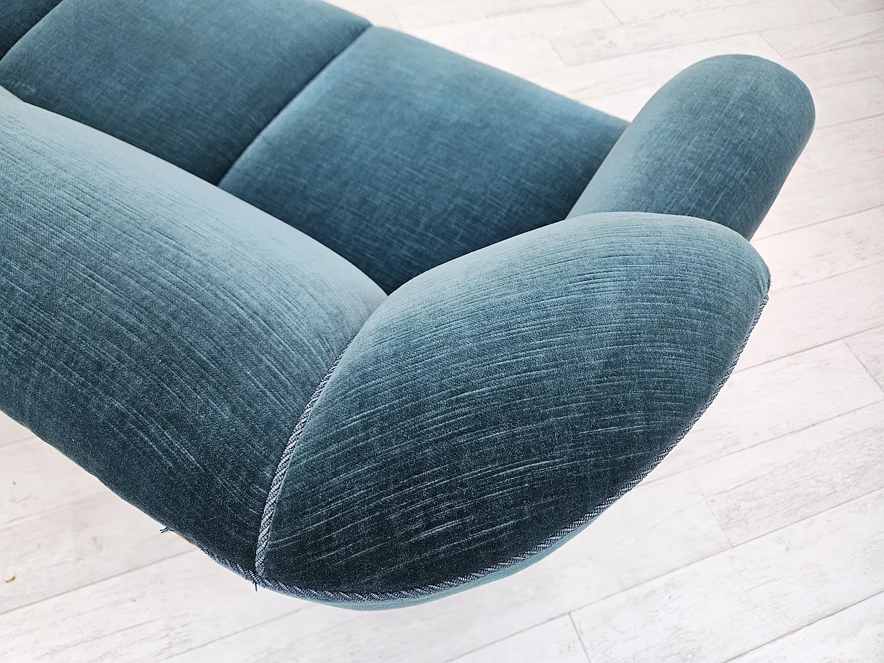 Danish 3-seater sofa in velour, 1960s 13