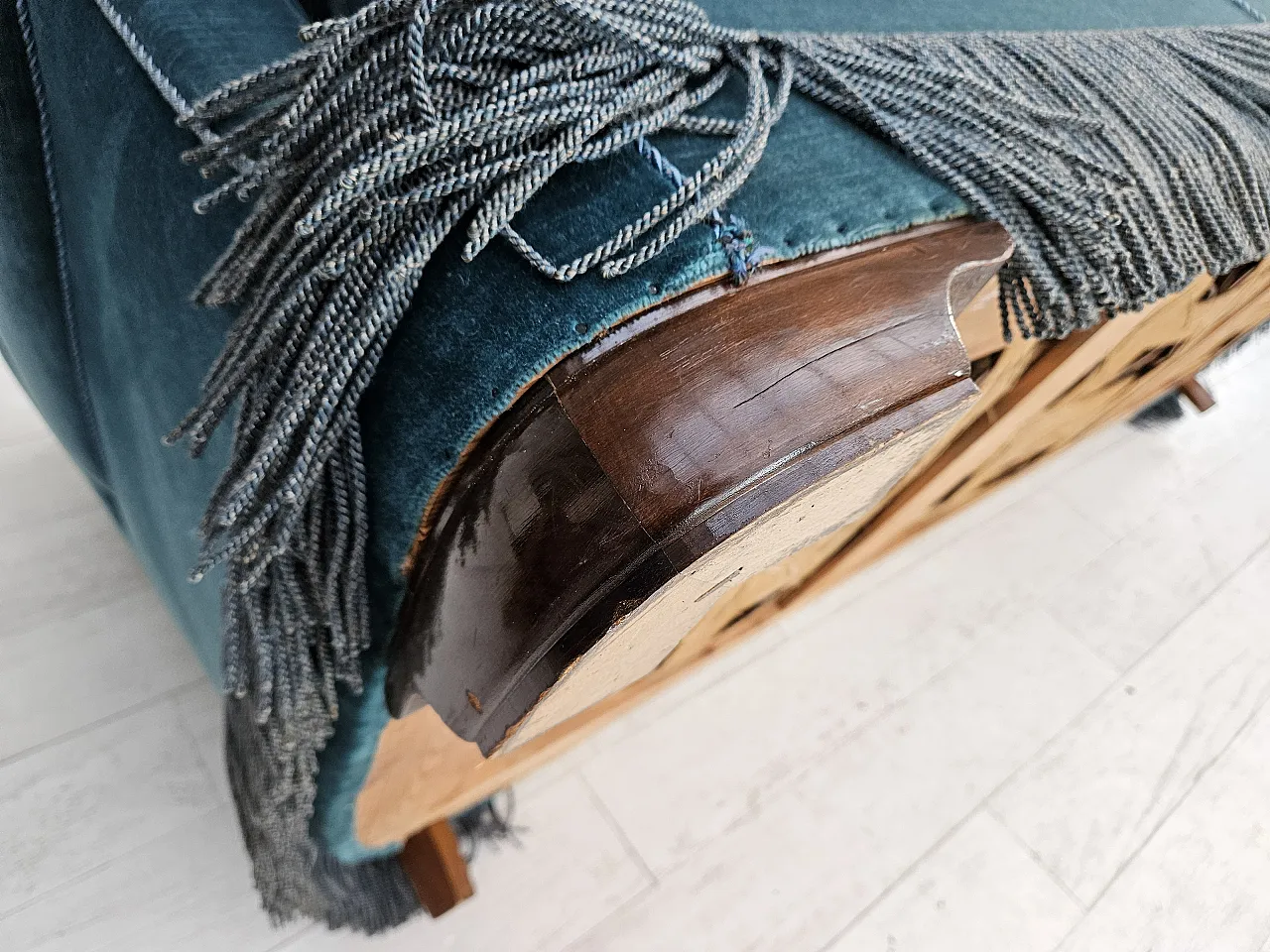 Danish 3-seater sofa in velour, 1960s 22