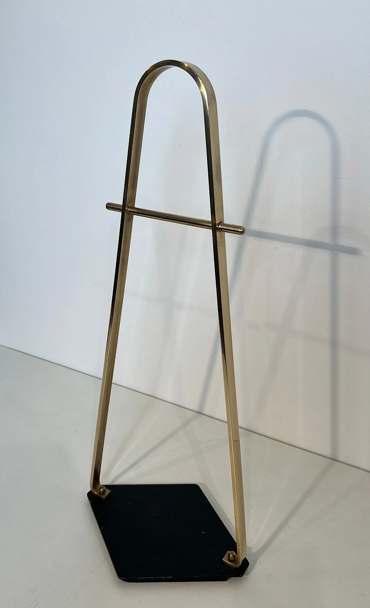 Brass and lacquer fireplace tools on stand, 1970s 7