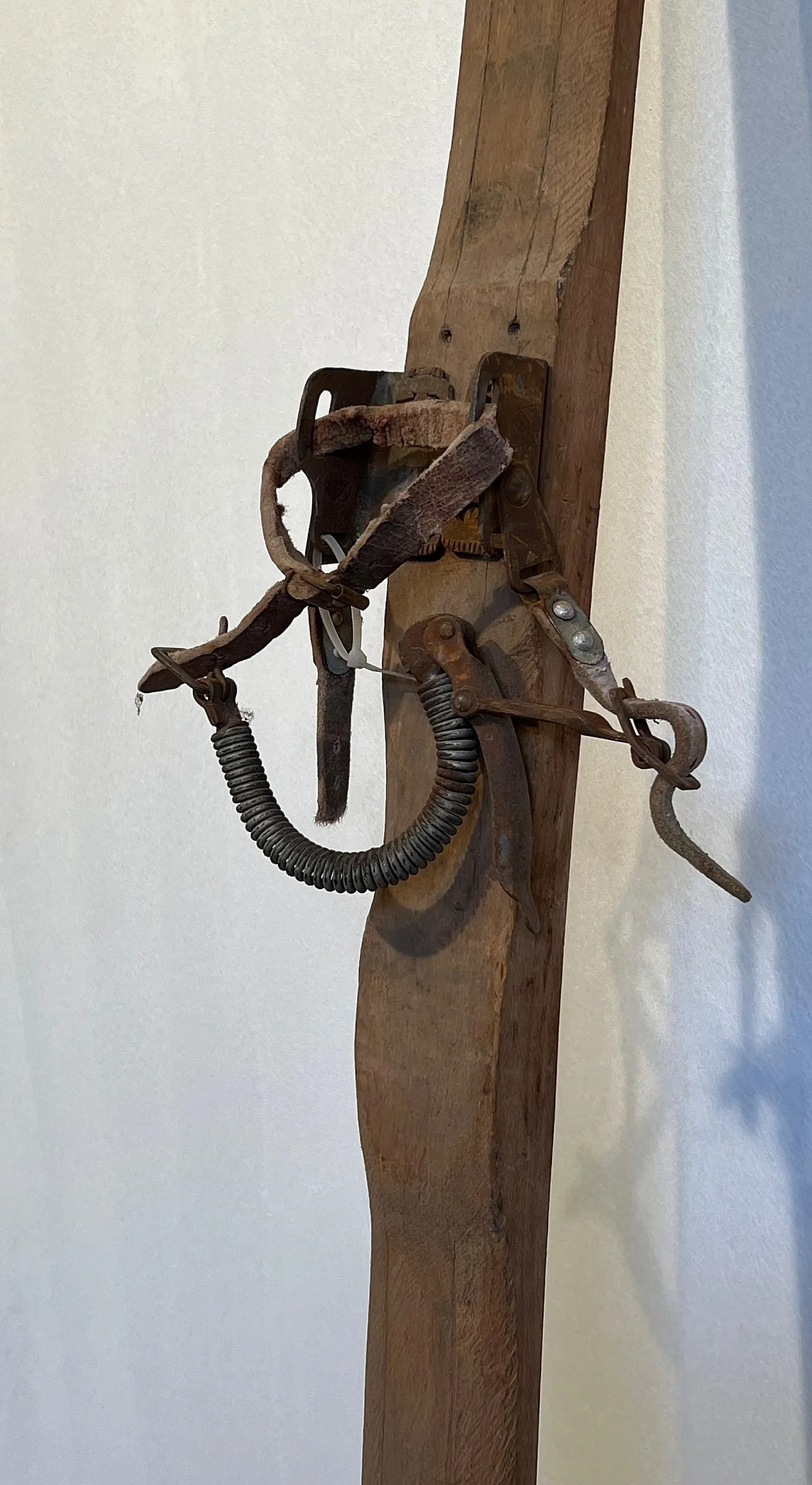 Coppia di vecchi sci in legno, anni '50 18