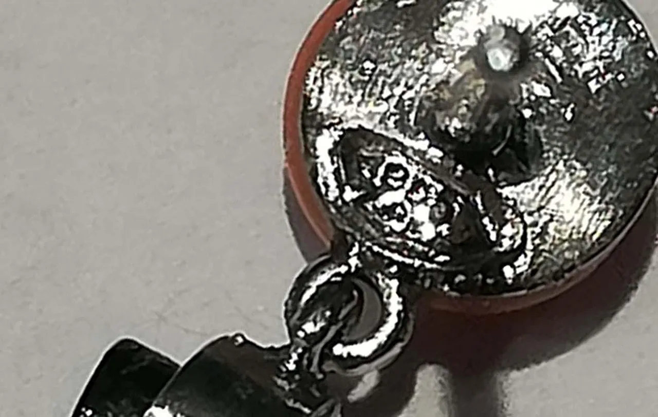 Orecchini con cristallo, corallo, onice, diamanti, platino, anni '60 6