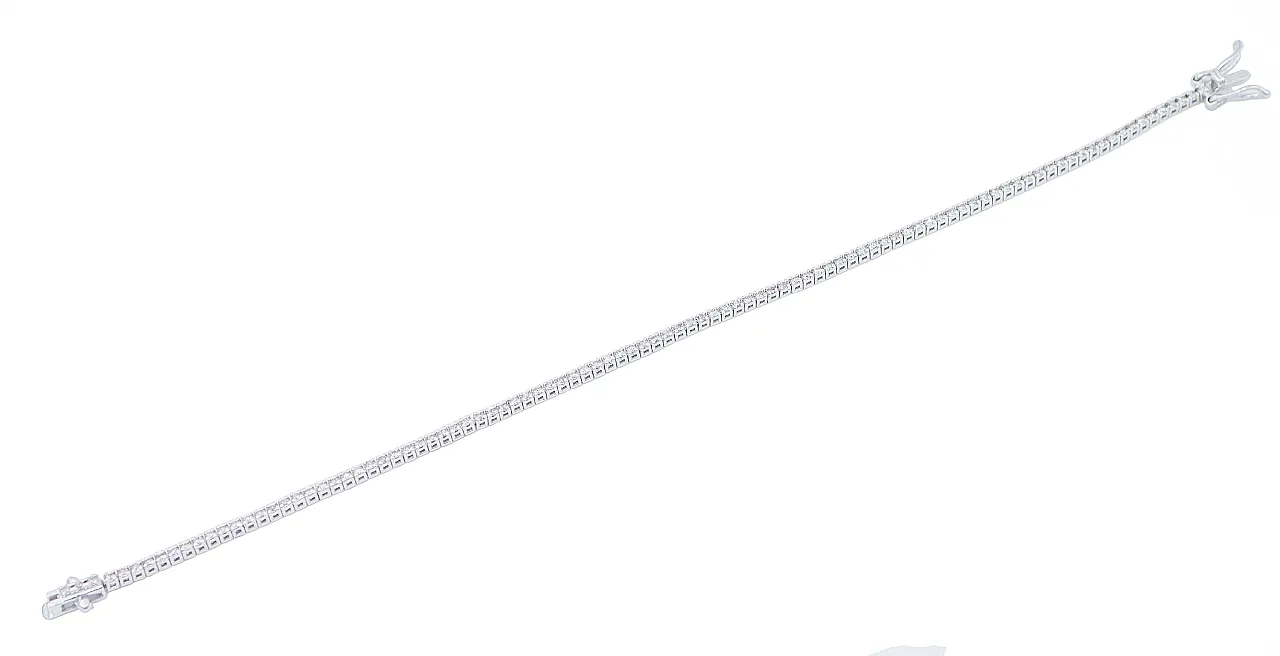 Bracciale tennis in oro bianco e diamanti, anni '70 2