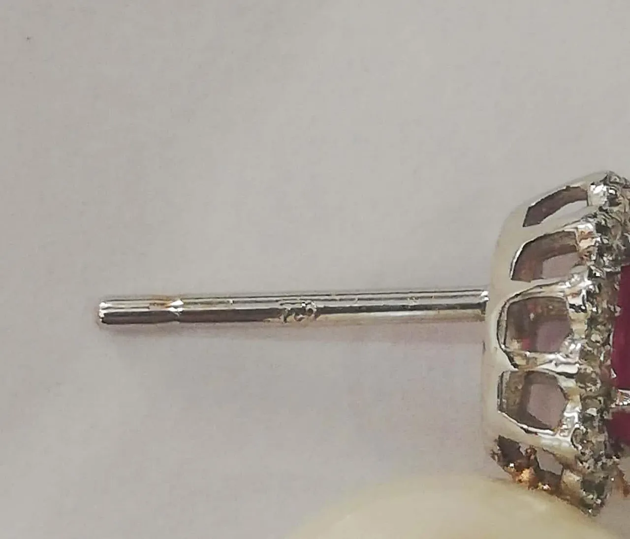 Earrings with pearls, rubies, diamonds, 18K white gold, 2000s 6