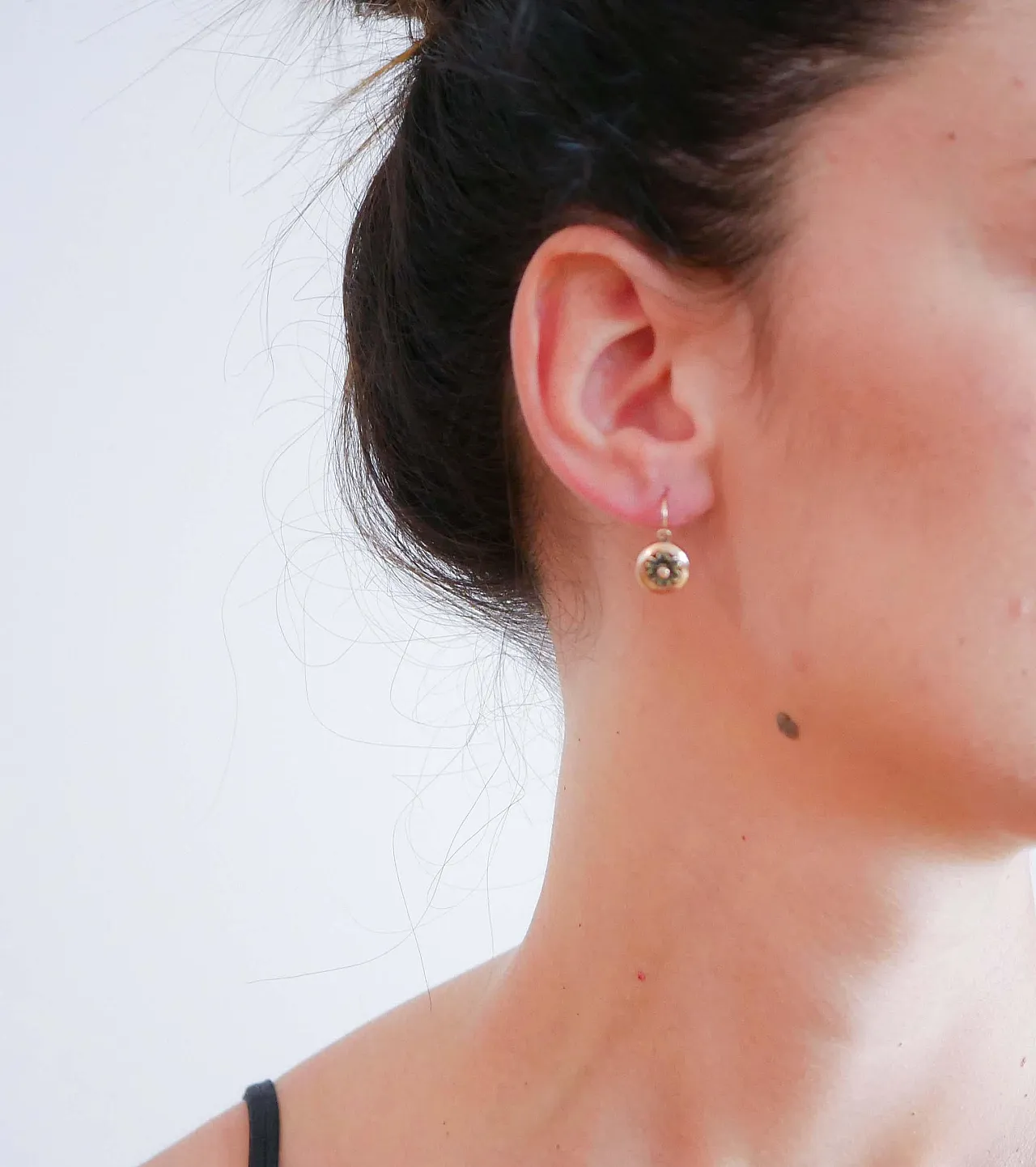 Orecchini pendenti in oro giallo, anni '50 6