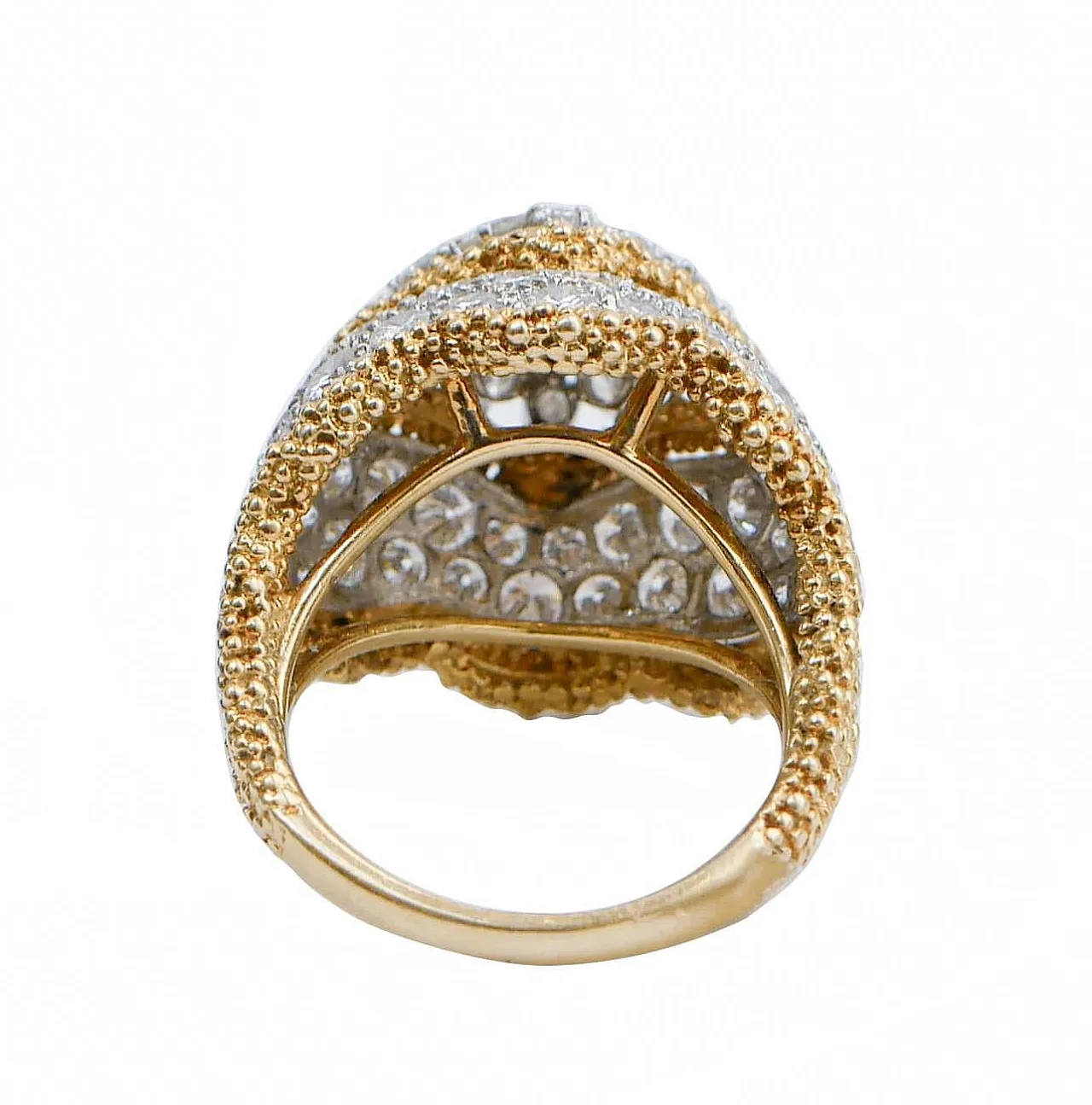 Diamond ring, 18K yellow gold and platinum, 1950s 3