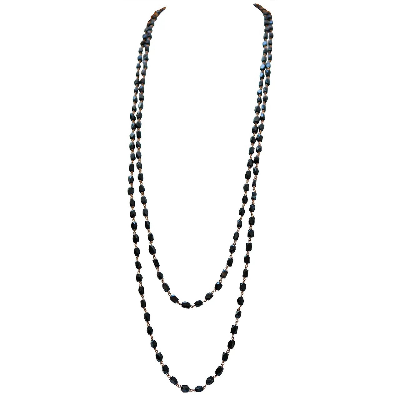 Black agate necklace, 1950s 1