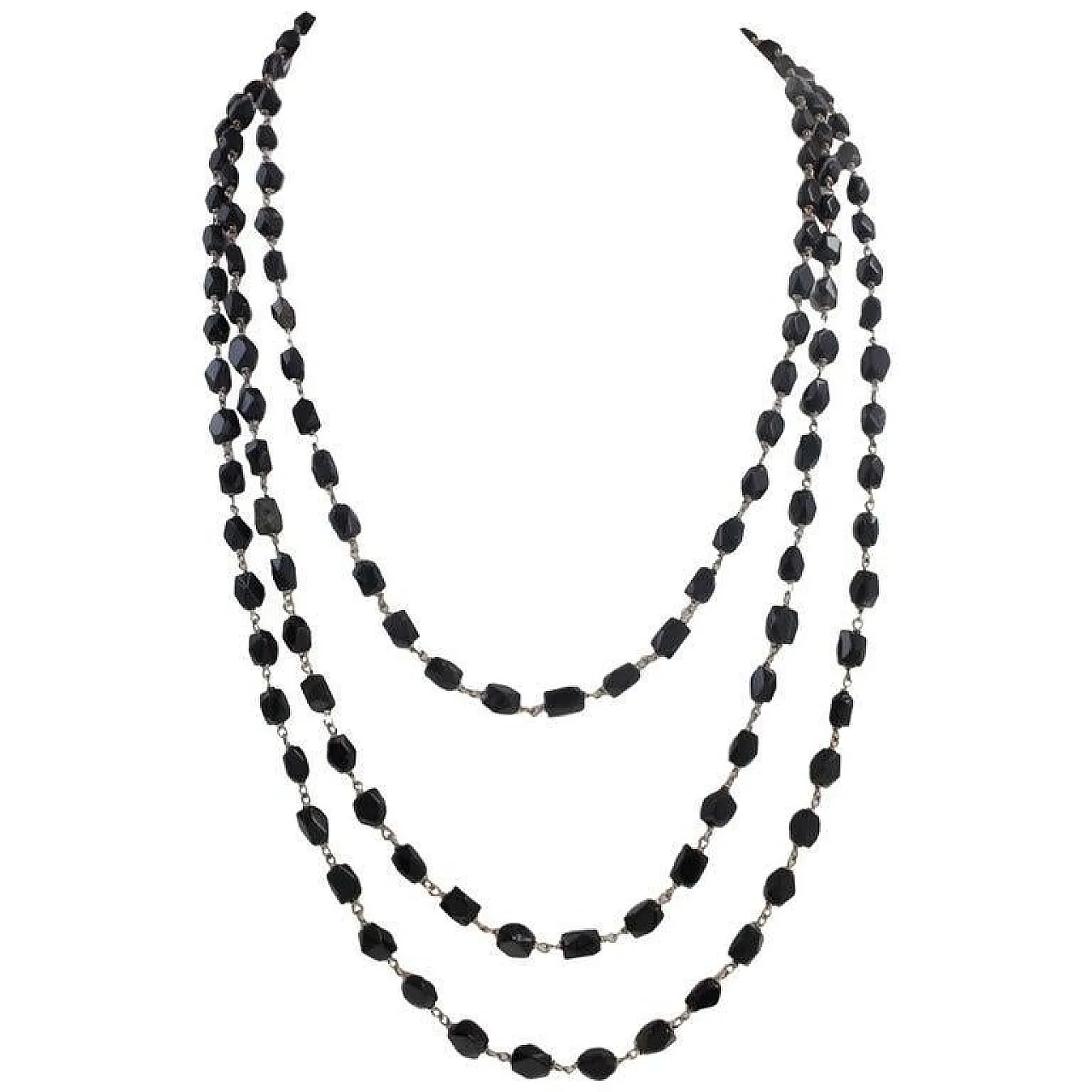 Black agate necklace, 1950s 2