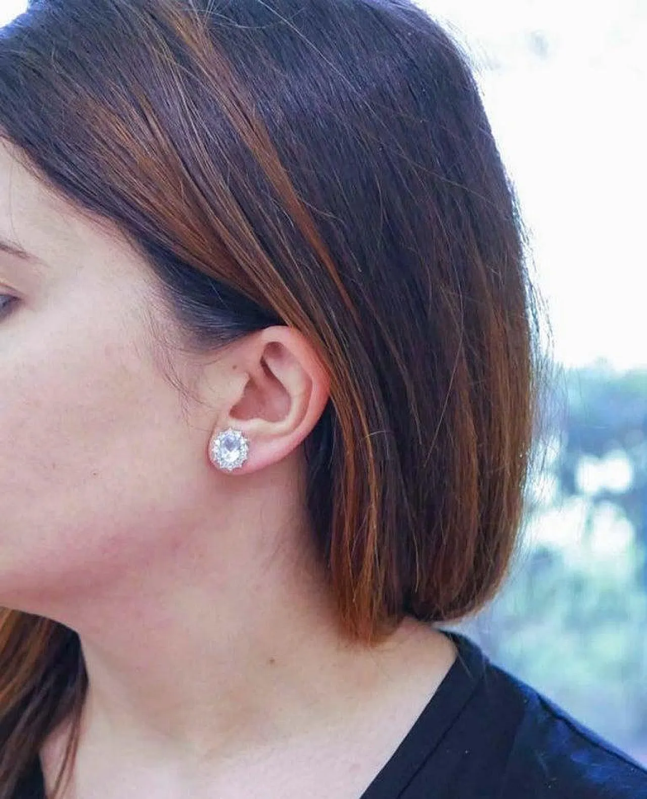 Aquamarine, diamonds, 18K white gold earrings, 2000s 4