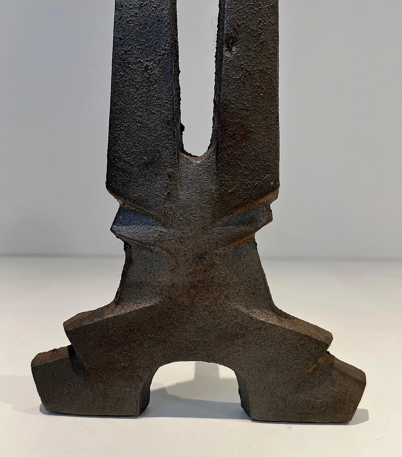Pair of cast iron and wrought iron hallways, 1940s 11