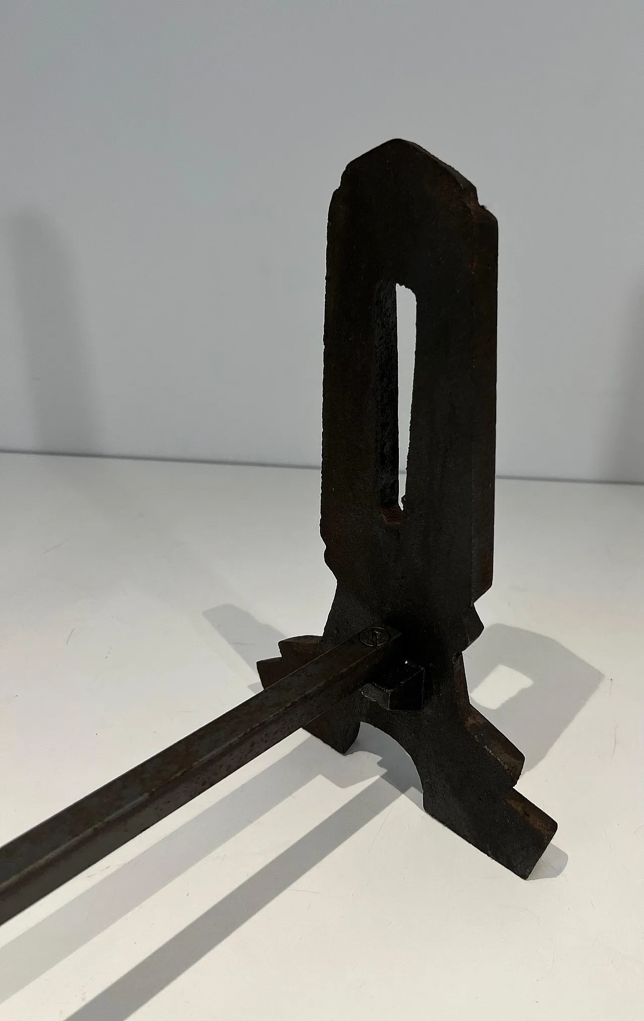 Pair of cast iron and wrought iron hallways, 1940s 12