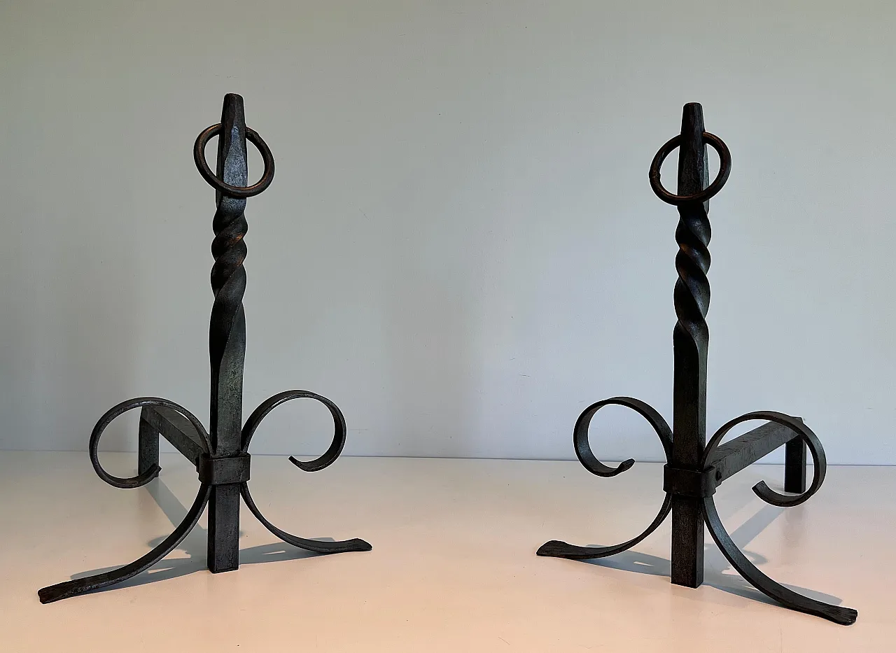 Pair of wrought iron hallways, 1920s 2