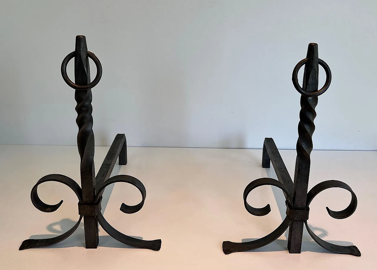Pair of wrought iron hallways, 1920s 3