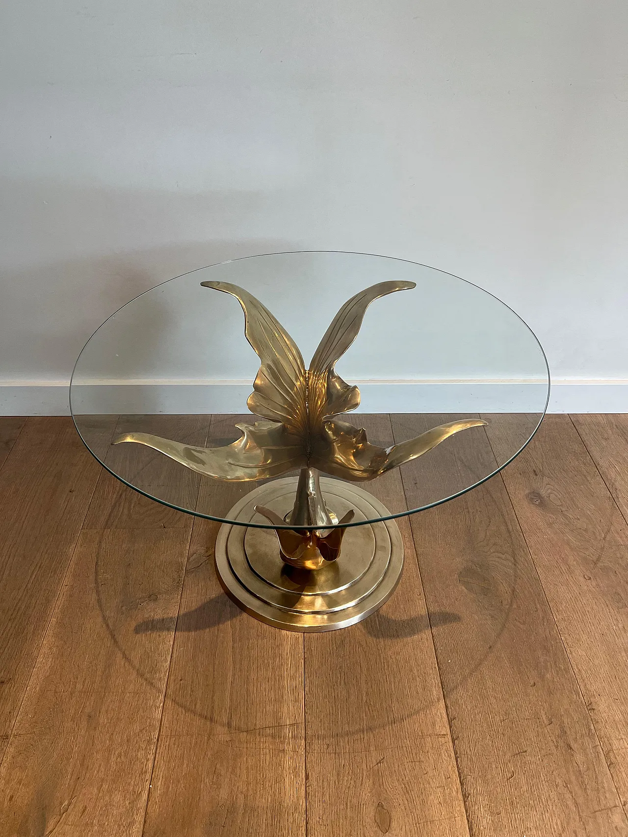 Brass coffee table representing a fish, 1970s 15