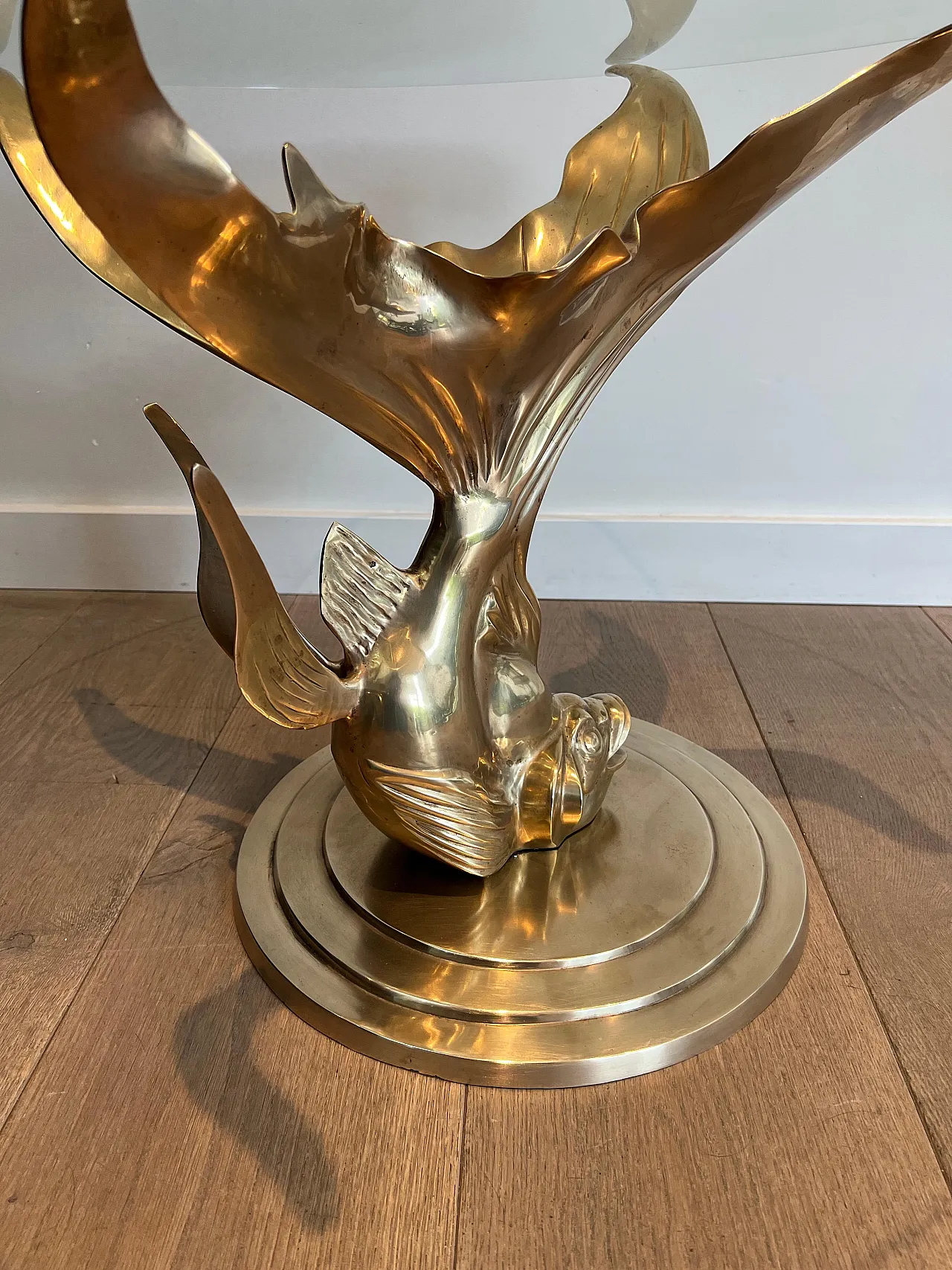 Brass coffee table representing a fish, 1970s 19