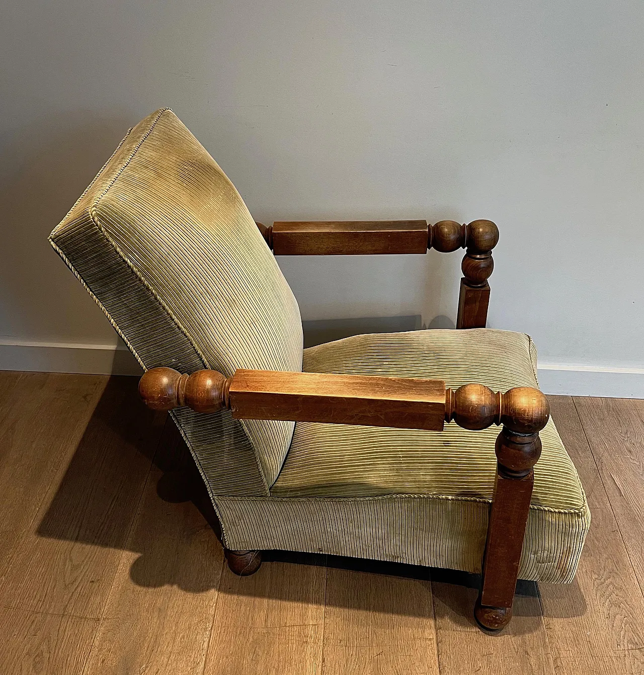 Brutalist armchair In the style of Charles Dudouy, anni '50 4