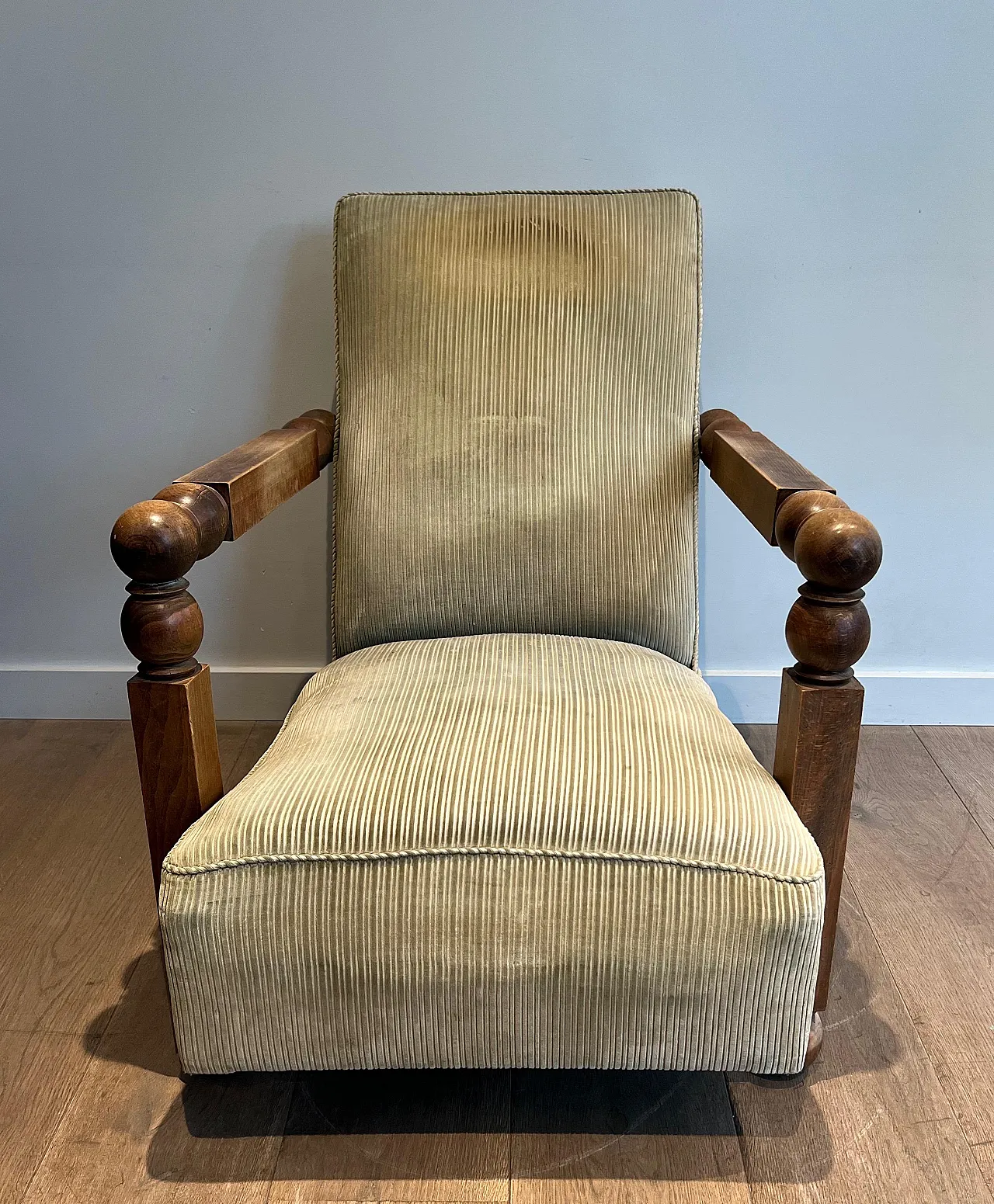 Brutalist armchair In the style of Charles Dudouy, anni '50 9