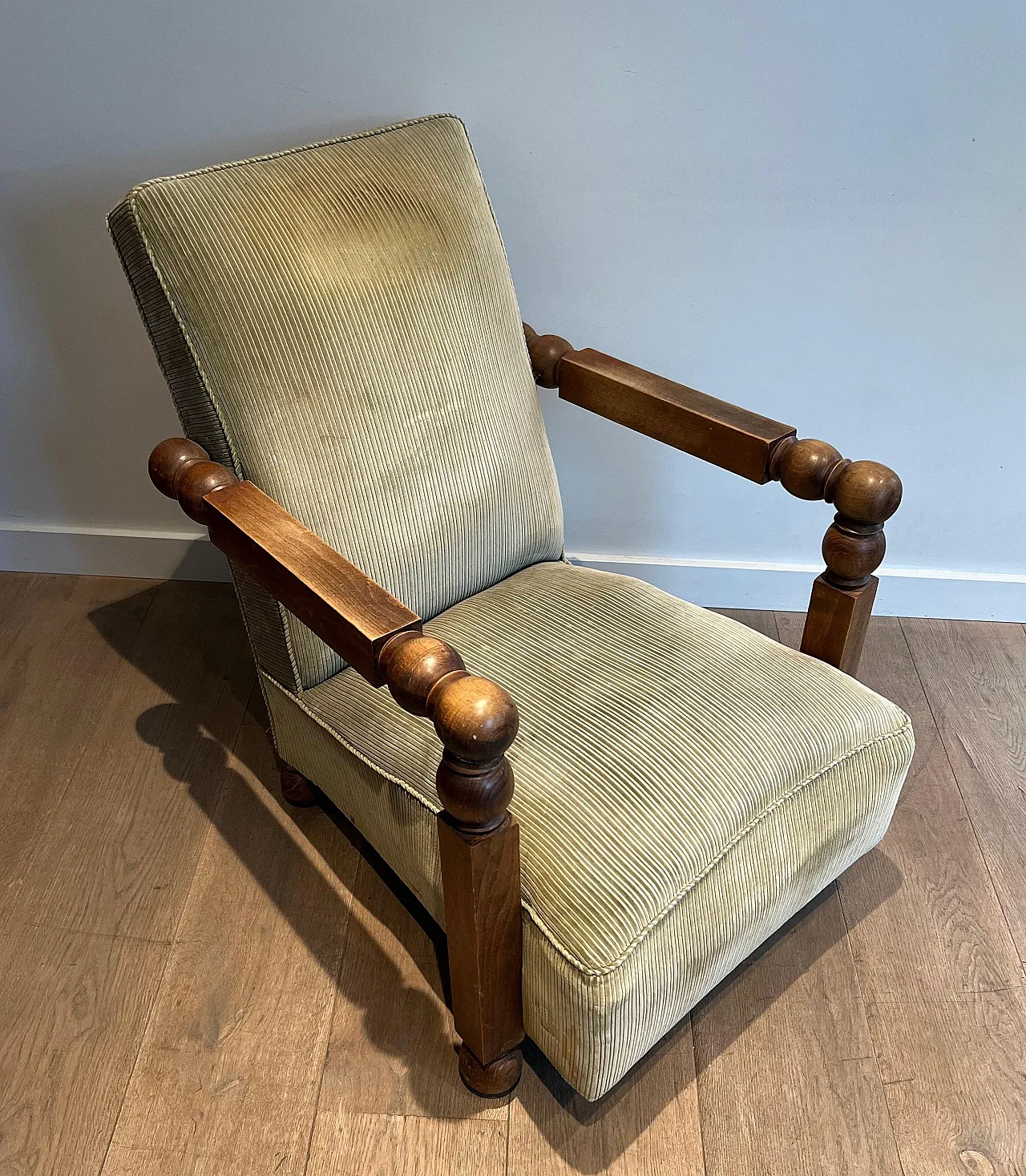 Brutalist armchair In the style of Charles Dudouy, anni '50 15