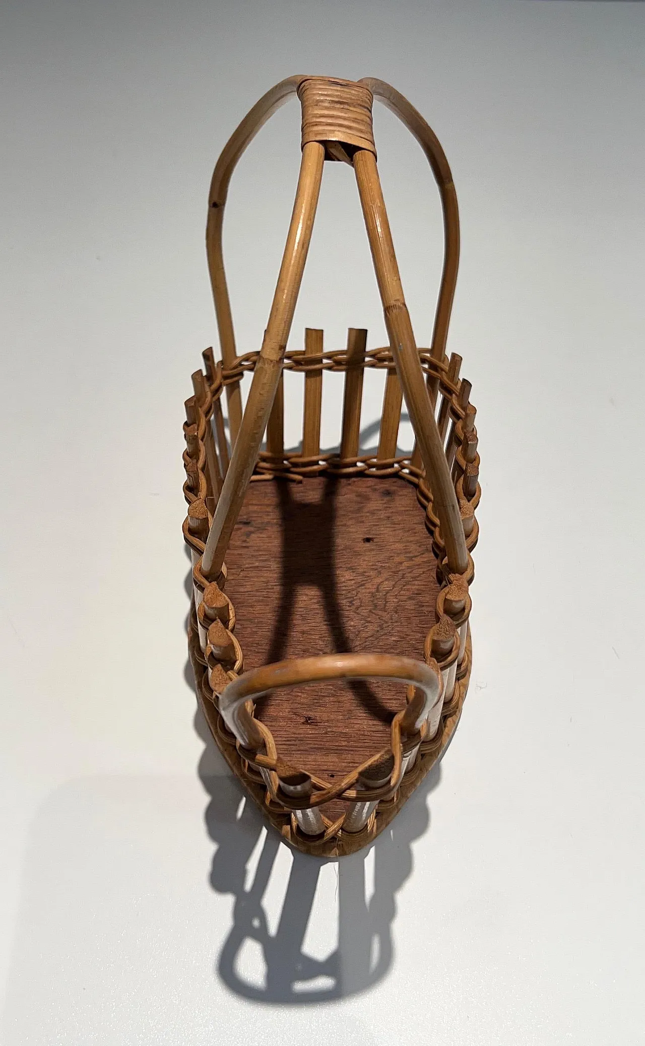 Portabottiglie in rattan, anni '70 7