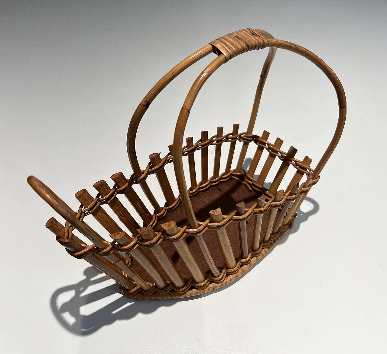 Portabottiglie in rattan, anni '70 9