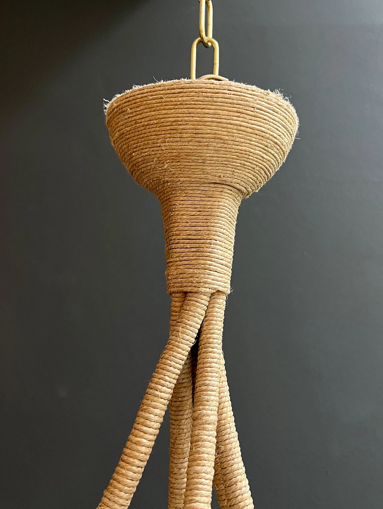 Rope chandelier, 1970s 3