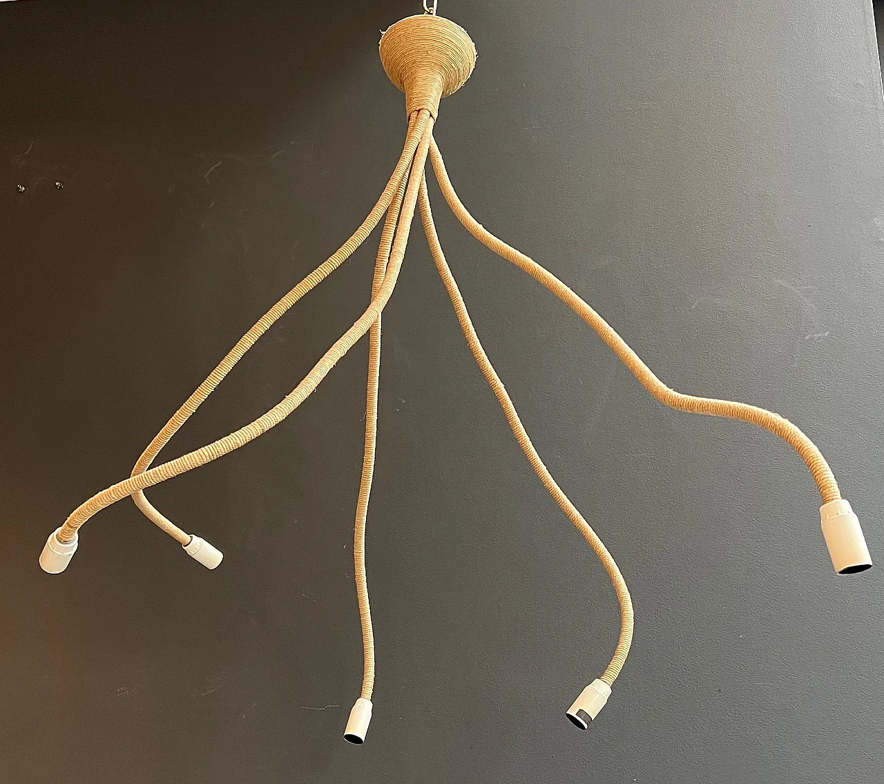 Rope chandelier, 1970s 8