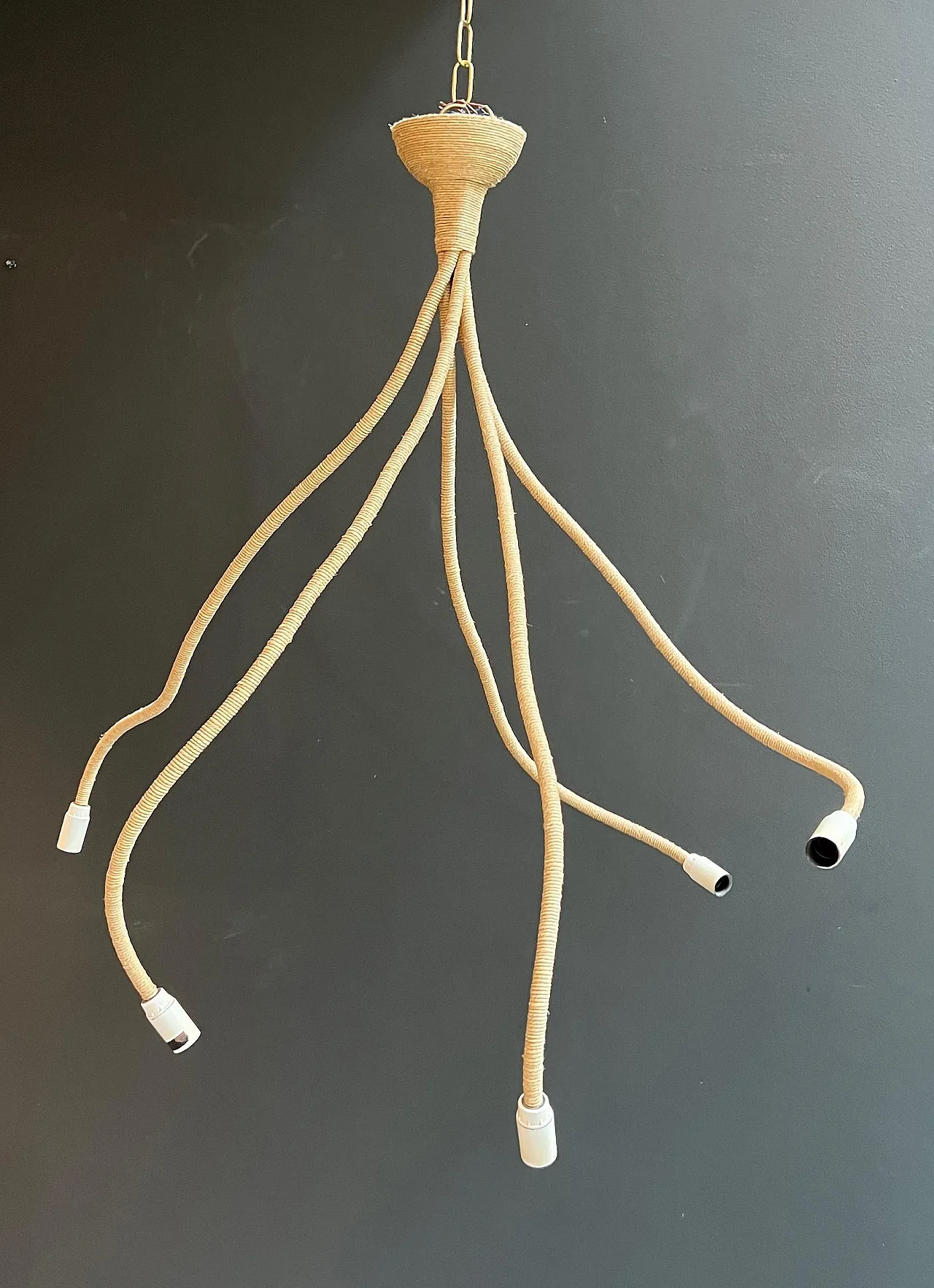 Rope chandelier, 1970s 11