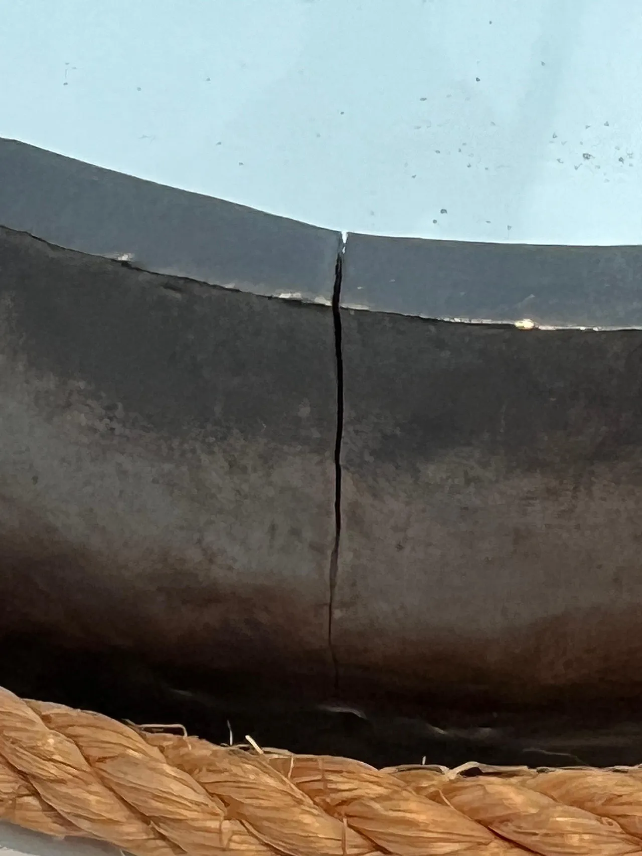 Specchio in ceramica e corda, anni '70 9