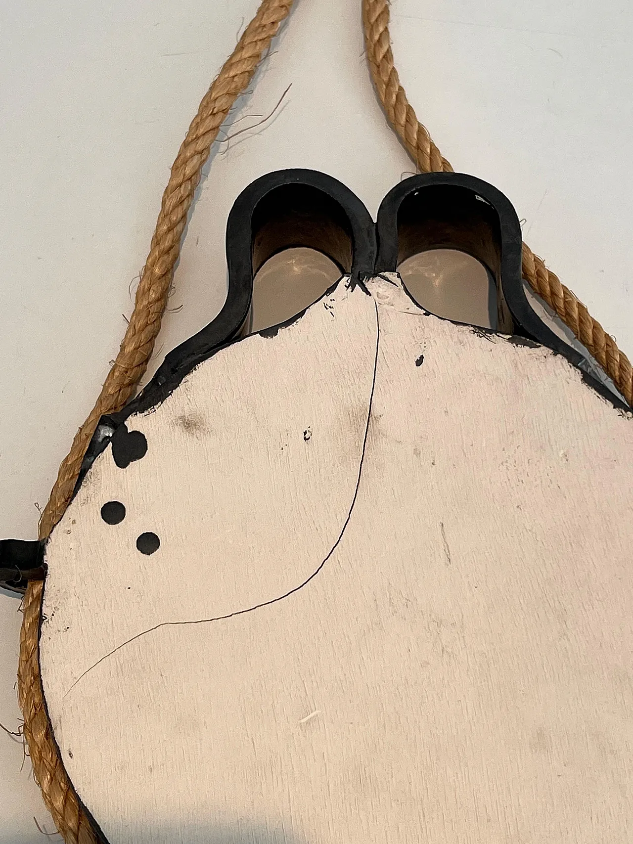 Specchio in ceramica e corda, anni '70 17