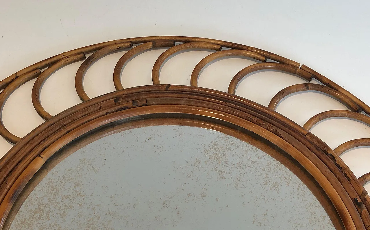 Specchio in rattan, anni '70 8