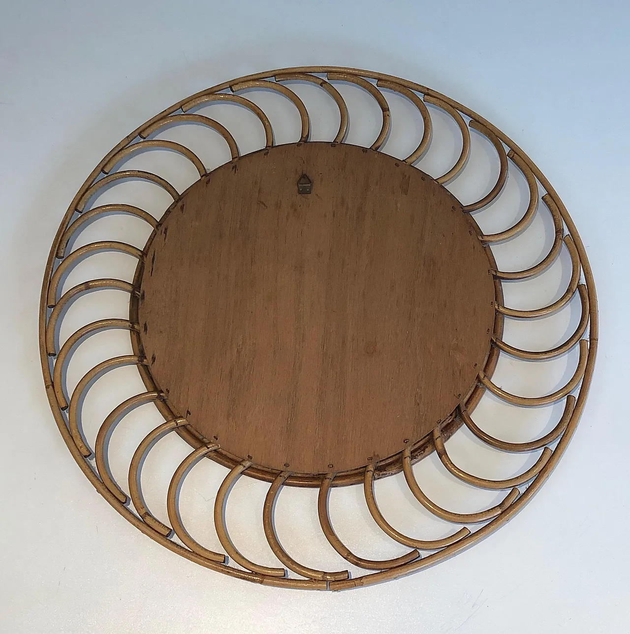 Specchio in rattan, anni '70 11