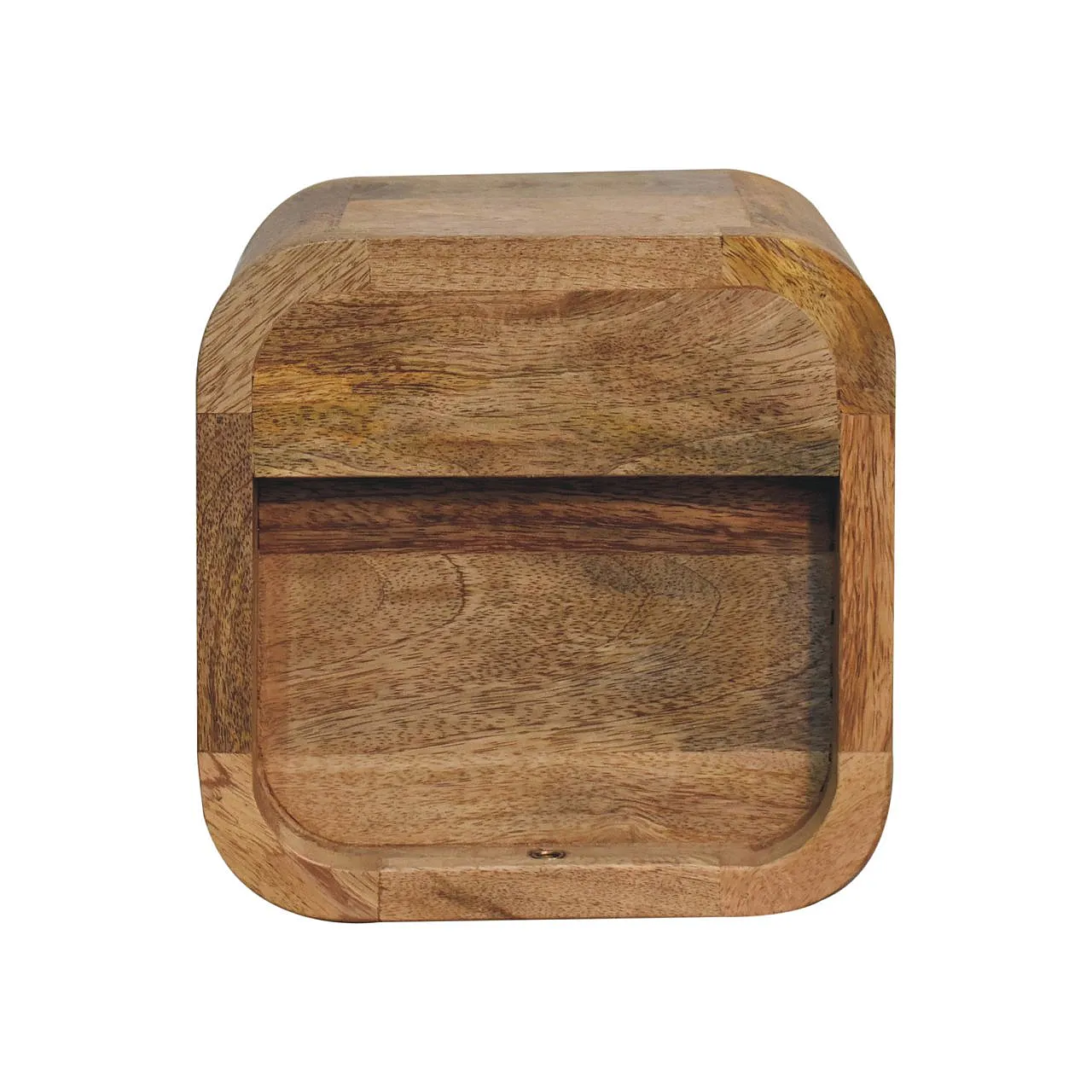 Artisan Furniture Extra Mini Curved Oak-ish Bedside with Open Slot 9