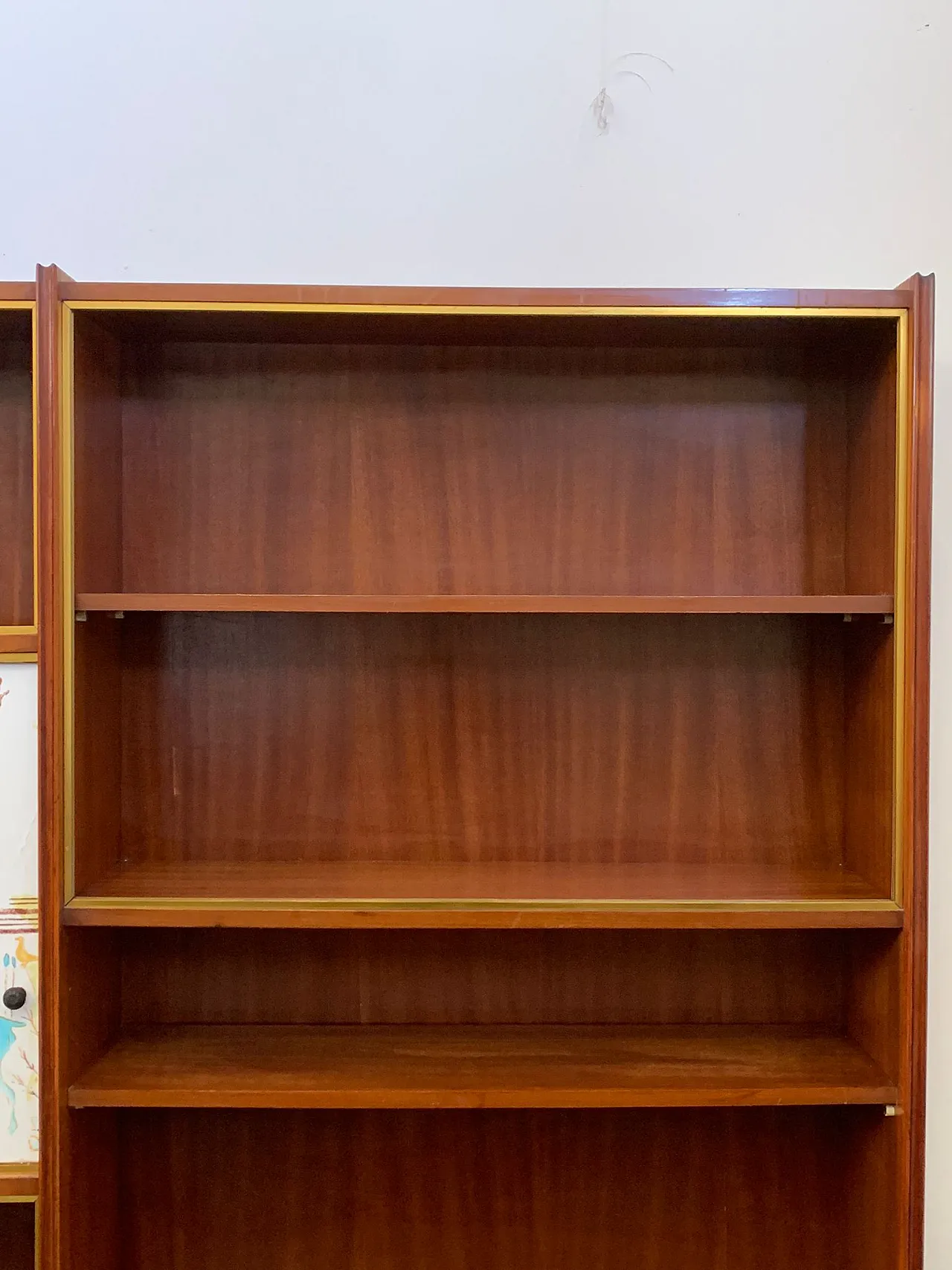 Vintage Mahogany Bookcases with Decorated Doors 1191414