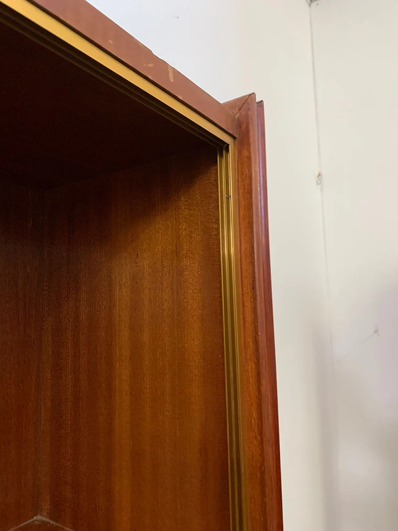 Vintage Mahogany Bookcases with Decorated Doors 1191415