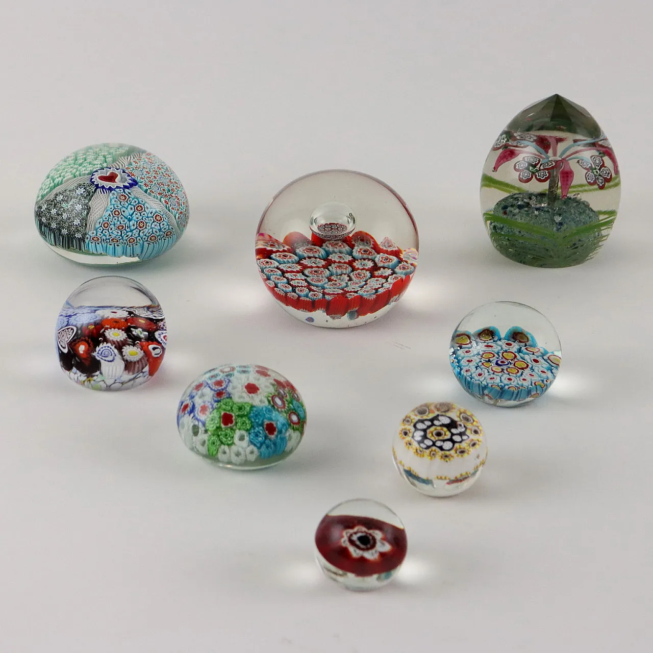 8 Fermacarte in vetro di Murano a murrine di Arte Muranese 1