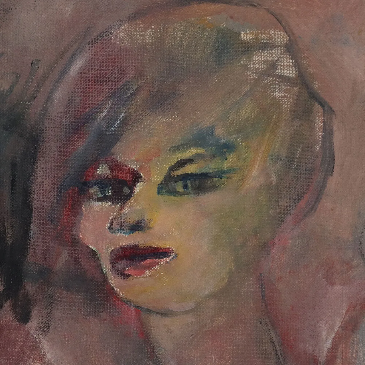 Mino Maccari, female figures, oil painting on canvas 4